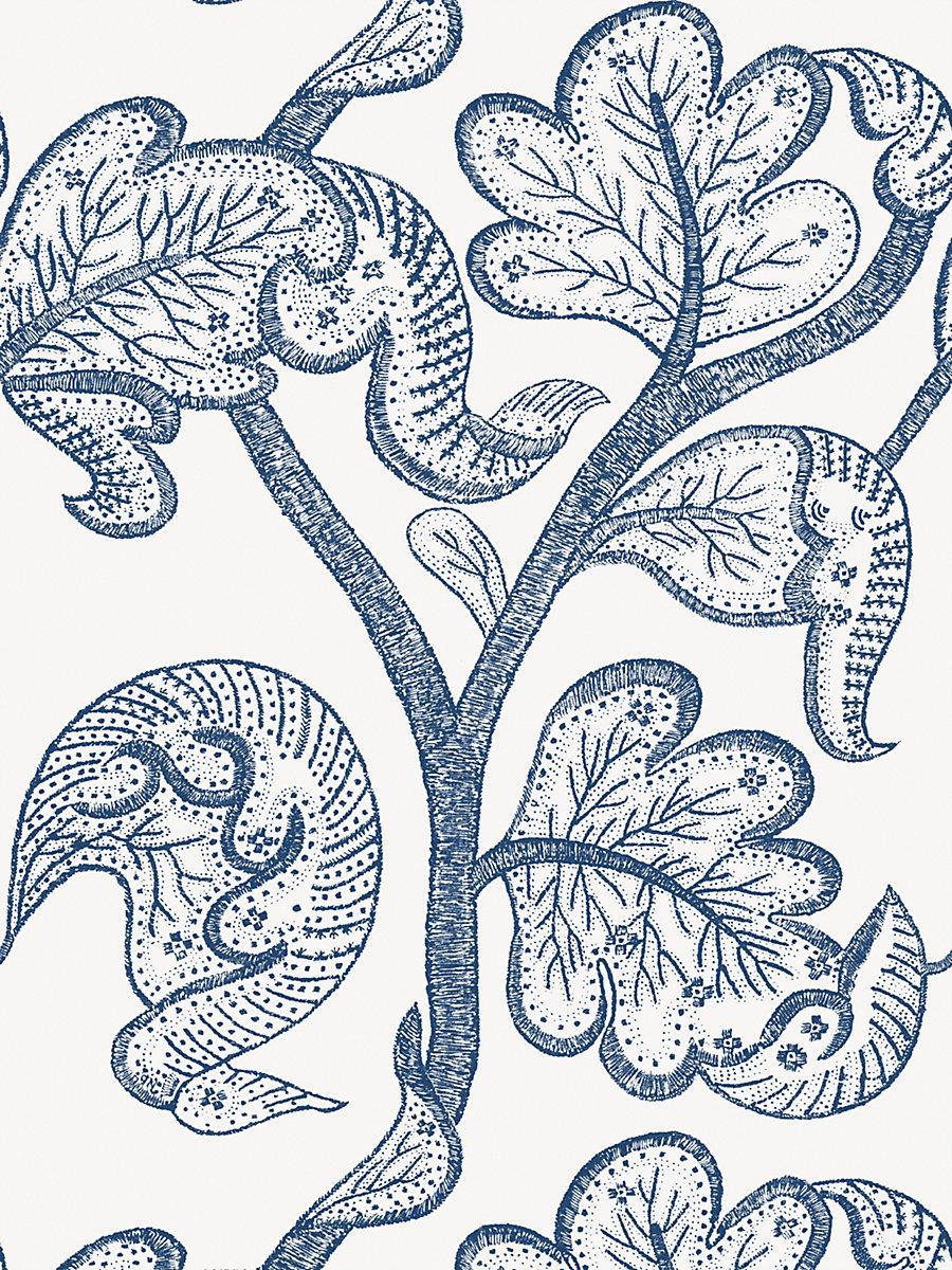 Hinson Russell Wallcovering Indigo Wallpaper