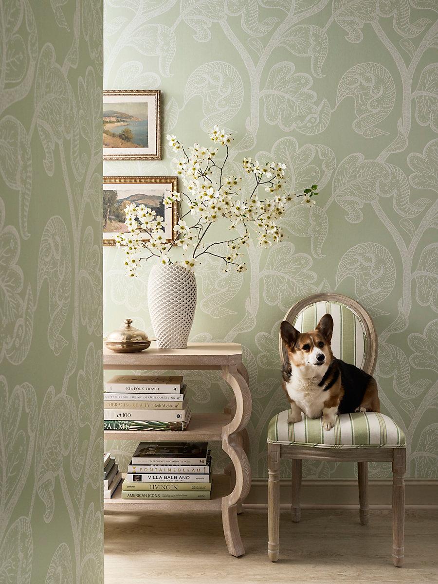 Hinson Russell Wallcovering Green Tea Wallpaper
