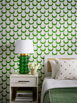 Hinson Merlin Wallcovering Vert Wallpaper