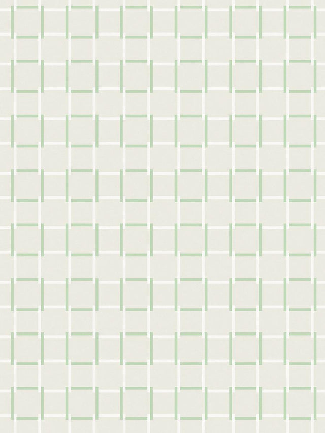 Hinson All Square Wallcovering Green Trellis Wallpaper