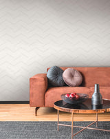 York Aviator Silver Abstract Chevron Wallpaper