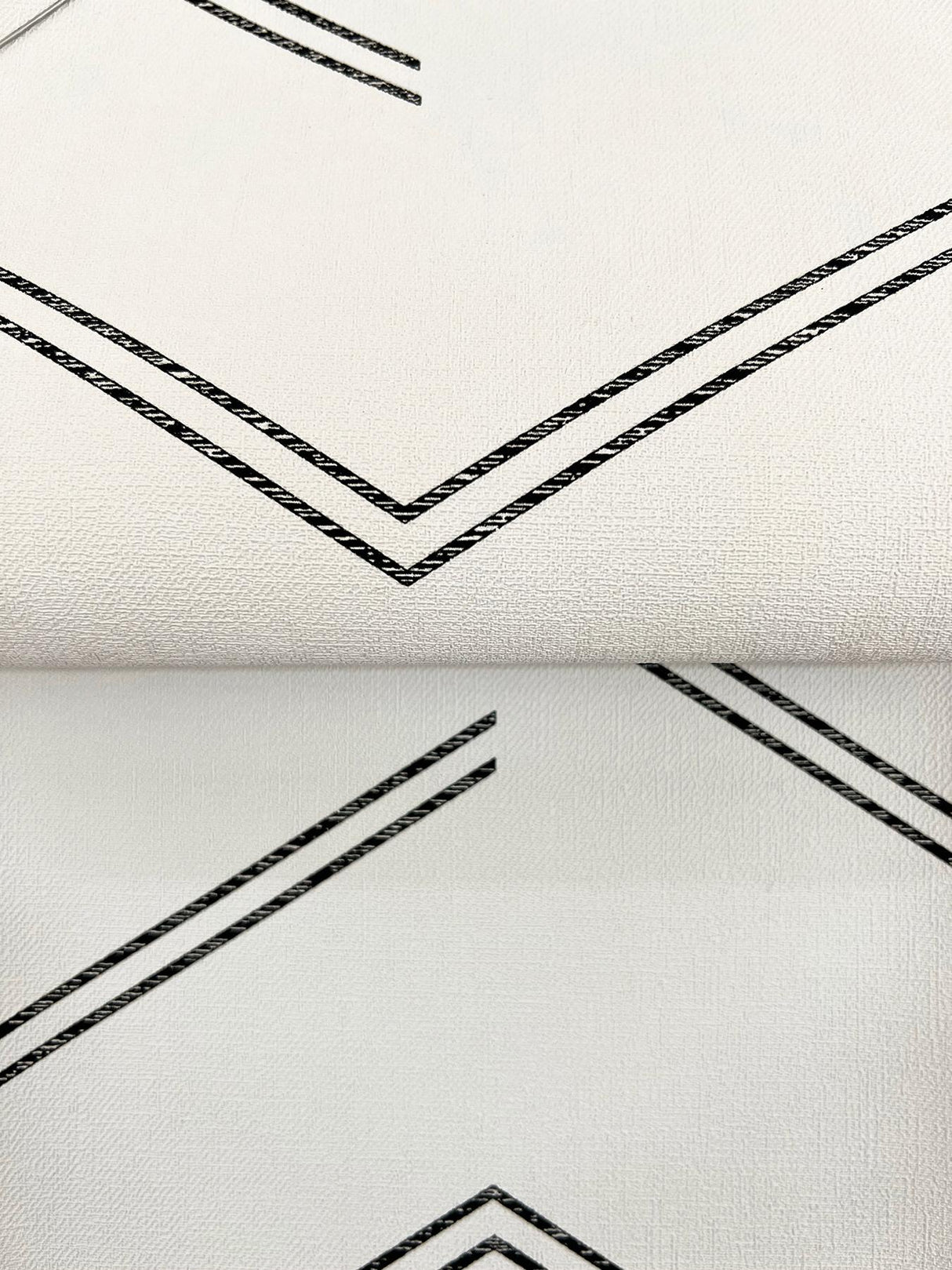 York Aviator Ivory Abstract Chevron Wallpaper