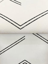 York Aviator Ivory Abstract Chevron Wallpaper