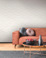 York Aviator Gold Abstract Chevron Wallpaper