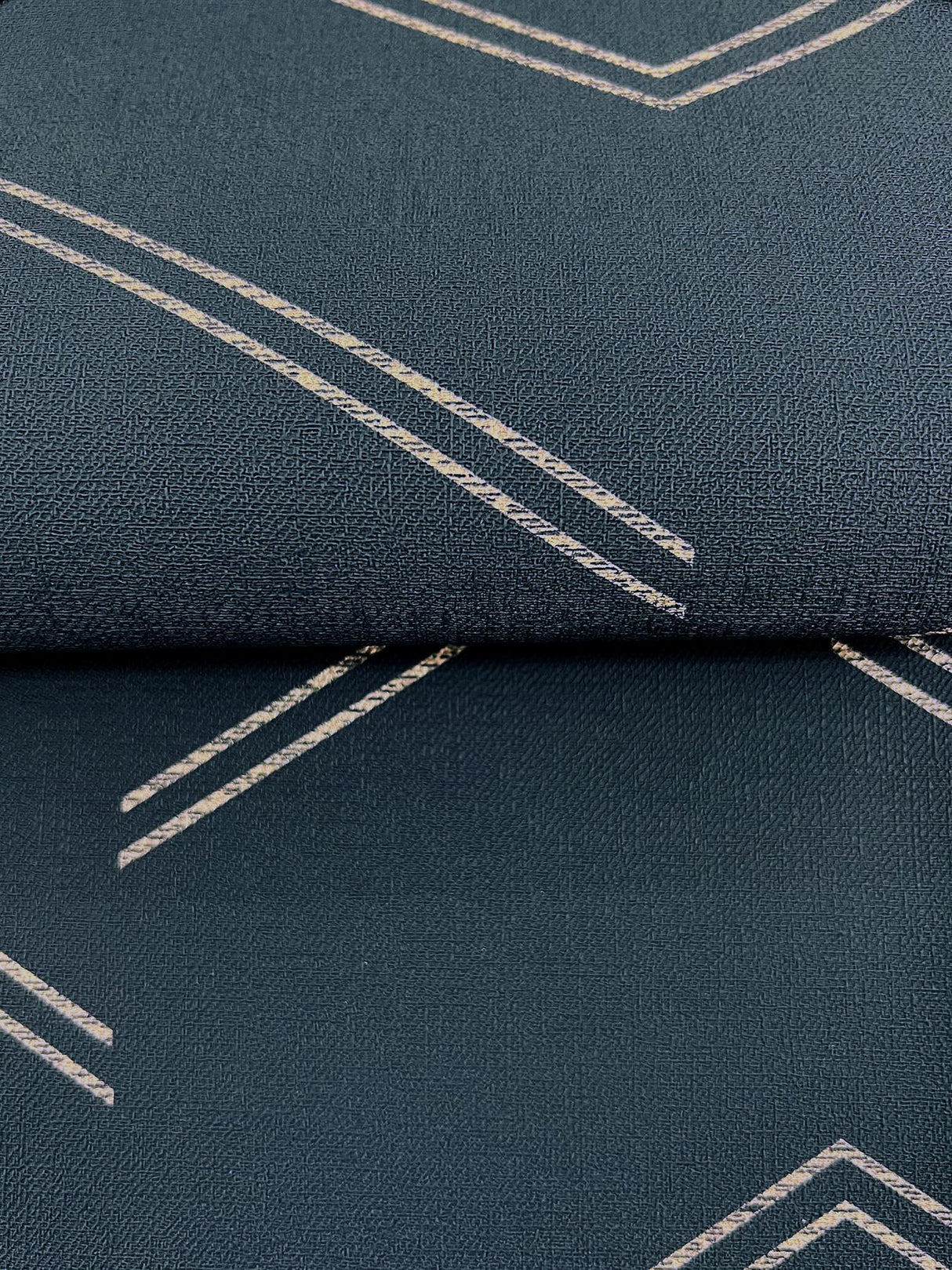 York Aviator Indigo Abstract Chevron Wallpaper