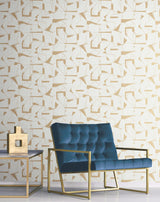 York Calder Gold Abstract Wallpaper