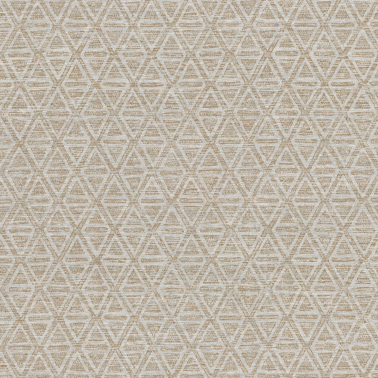 York Kelce Gold Geometric Faux Grasscloth Wallpaper