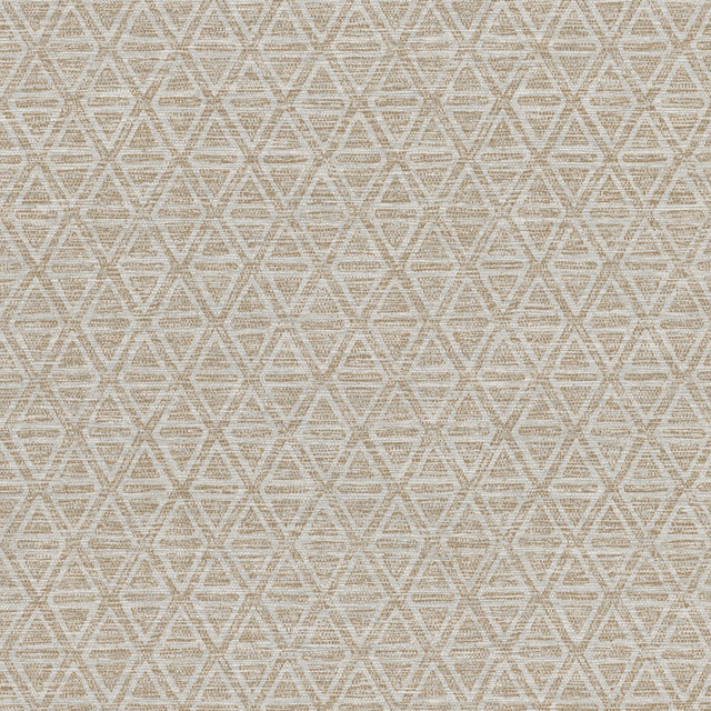 York Kelce Gold Geometric Faux Grasscloth Wallpaper