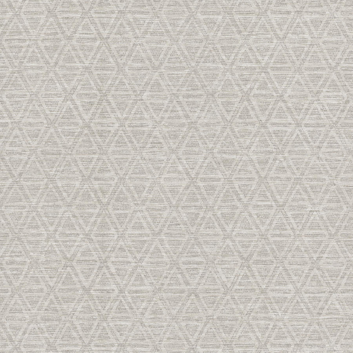 York Kelce Silver Geometric Faux Grasscloth Wallpaper
