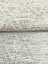York Kelce Silver Geometric Faux Grasscloth Wallpaper