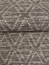 York Kelce Charcoal Geometric Faux Grasscloth Wallpaper
