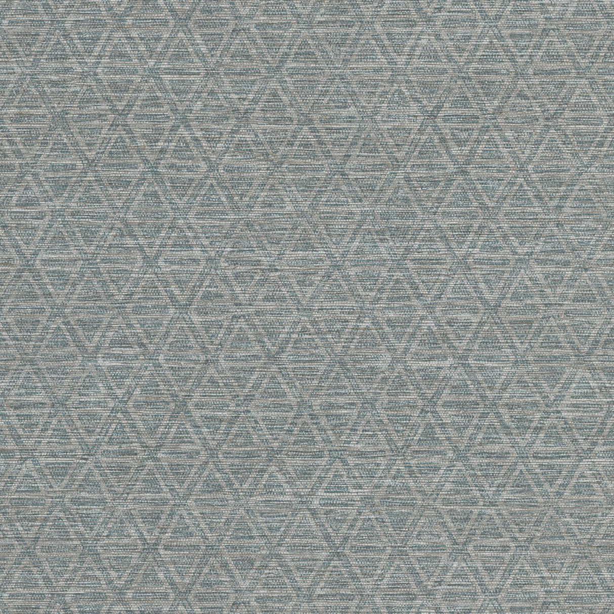 York Kelce Slate Geometric Faux Grasscloth Wallpaper