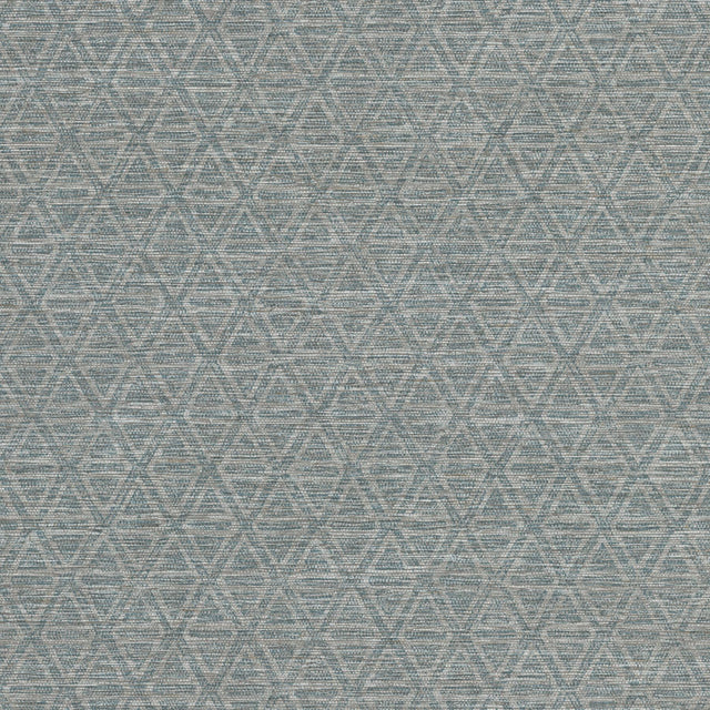 York Kelce Slate Geometric Faux Grasscloth Wallpaper