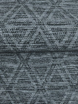 York Kelce Dark Blue Geometric Faux Grasscloth Wallpaper