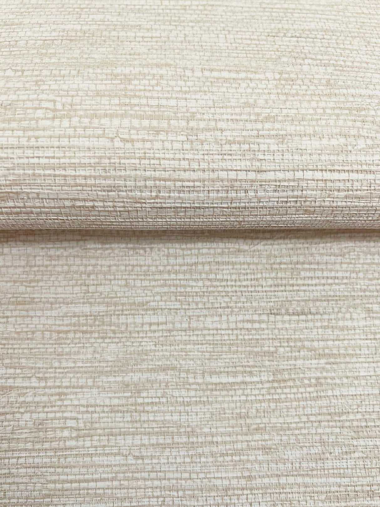 York Mae Cream Faux Grasscloth Wallpaper
