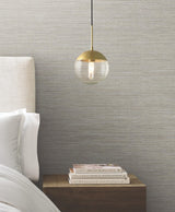 York Nira Grey Fabric Weave Wallpaper