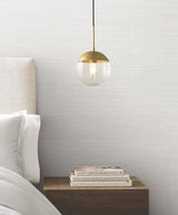 York Nira White Fabric Weave Wallpaper