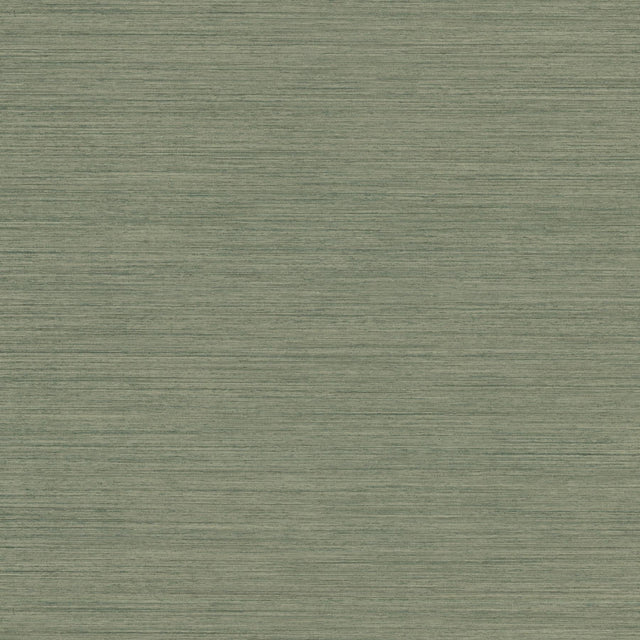 York Nira Green Fabric Weave Wallpaper