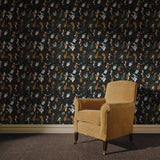 House of Hackney ALICE IN WONDERLAND Wallpaper - Noir (9'10" - full height)