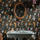 House of Hackney ALICE IN WONDERLAND Wallpaper - Noir (9'10" - full height)