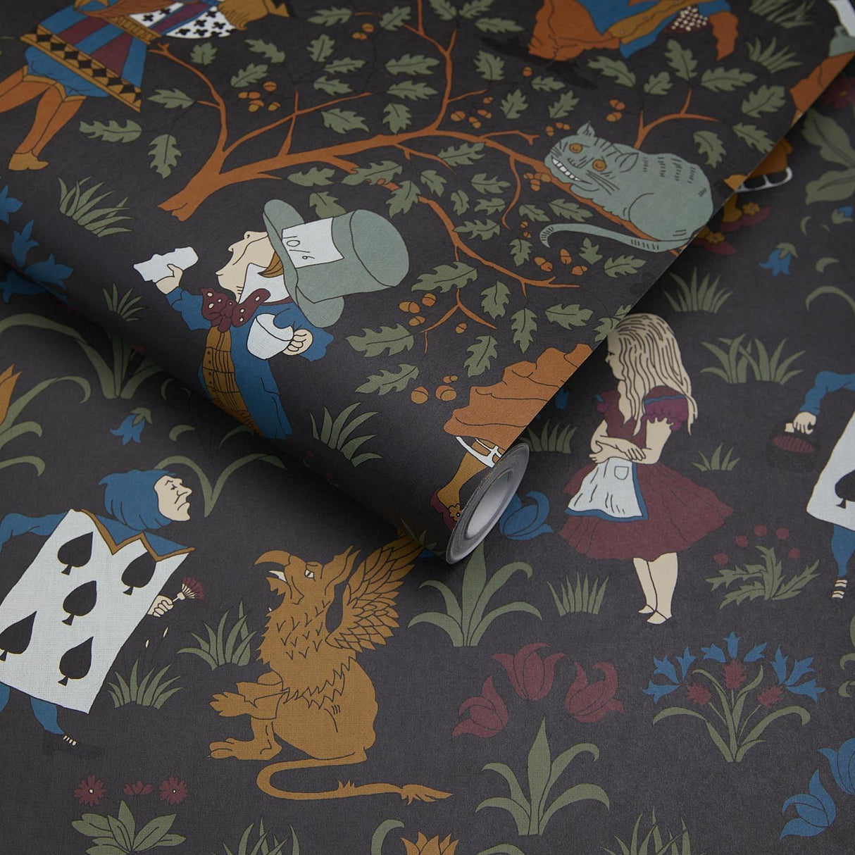 House of Hackney ALICE IN WONDERLAND Wallpaper - Noir (9'10" - full height)