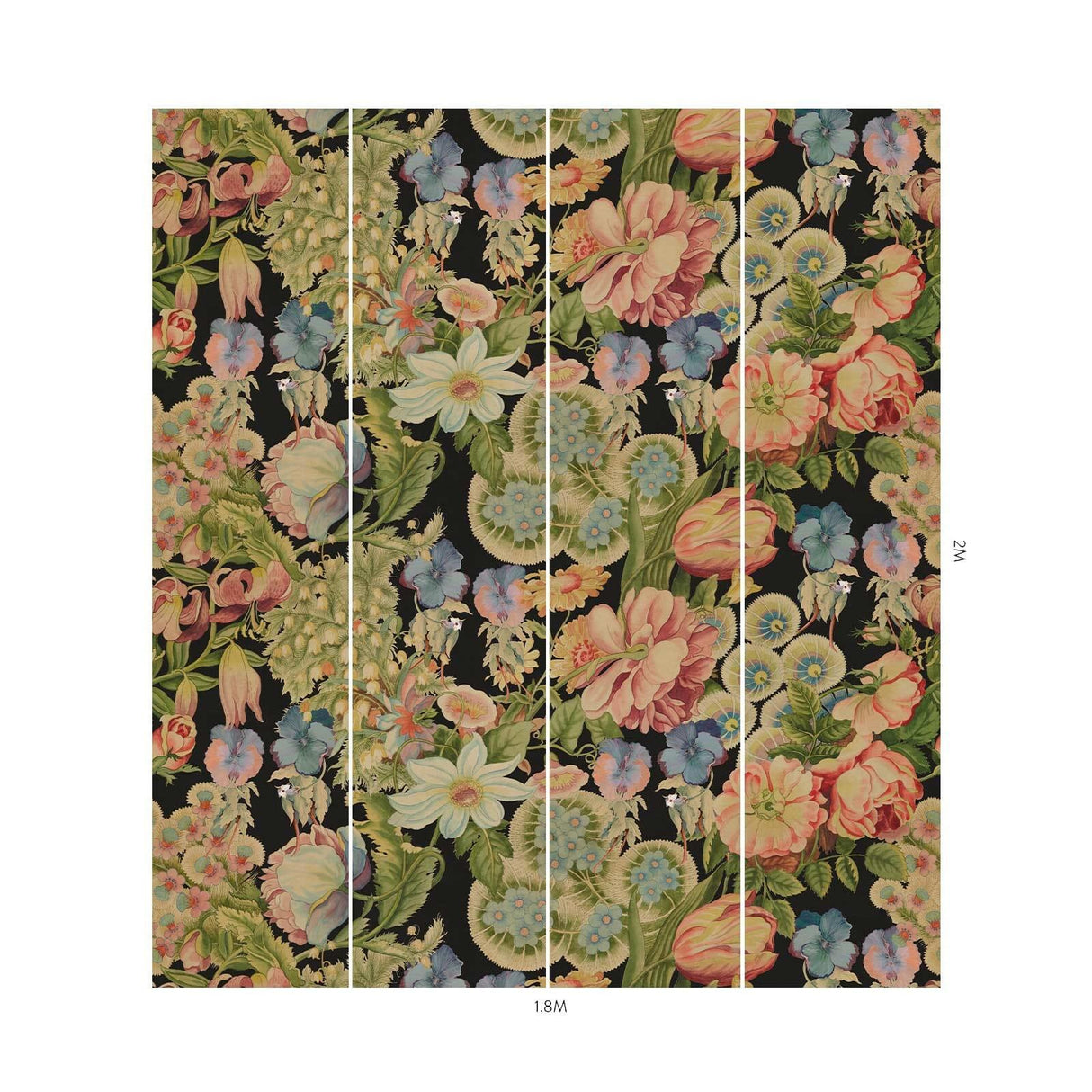 House of Hackney AMATORIA MAGNA Wallpaper - Noir (9'10" - full height)