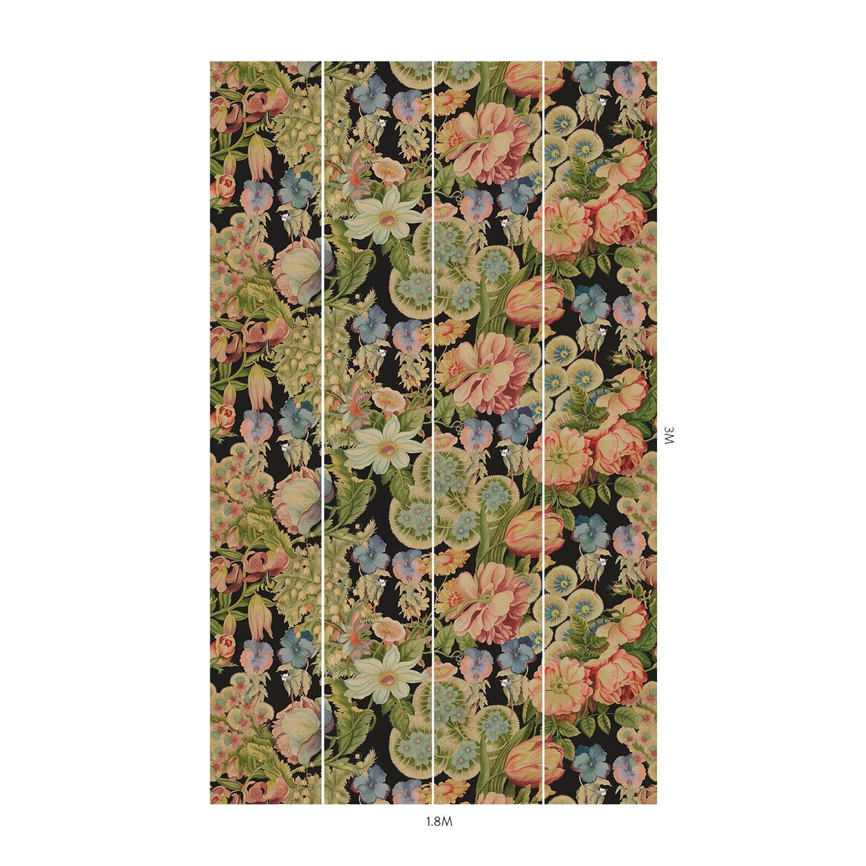 House of Hackney AMATORIA MAGNA Wallpaper - Noir (9'10" - full height)