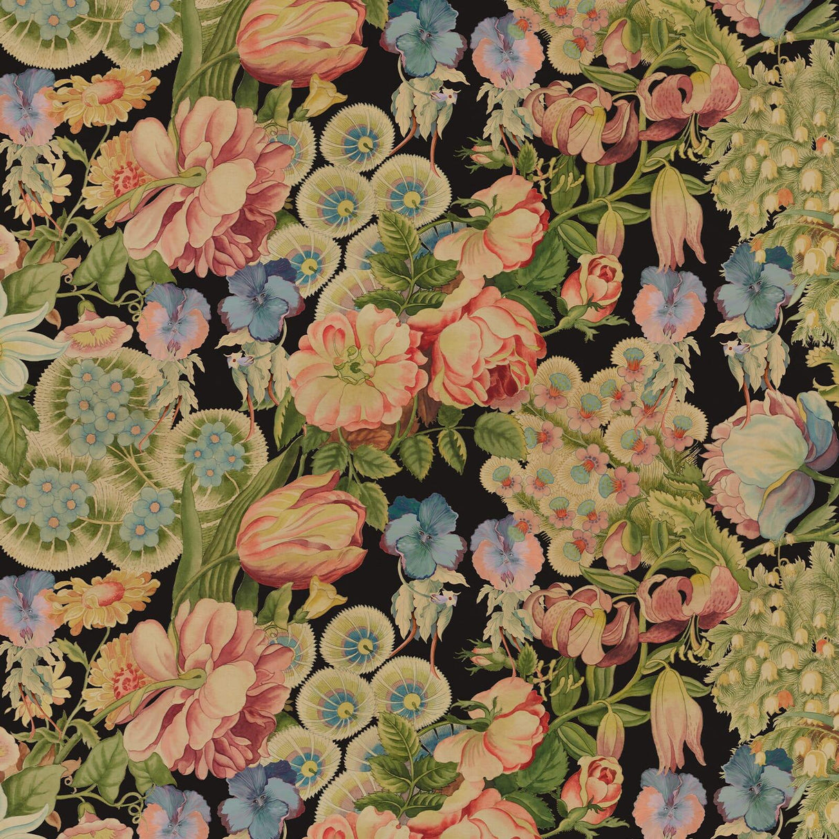 House of Hackney AMATORIA Wallpaper - Noir (9'10" - full height)