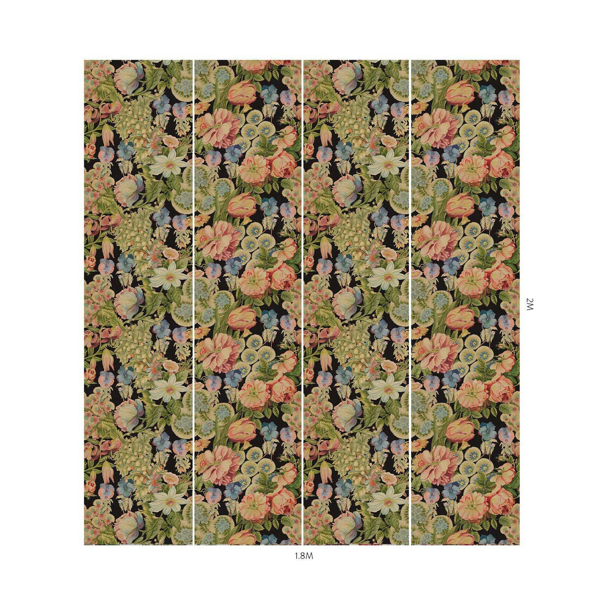House of Hackney AMATORIA Wallpaper - Noir (9'10" - full height)