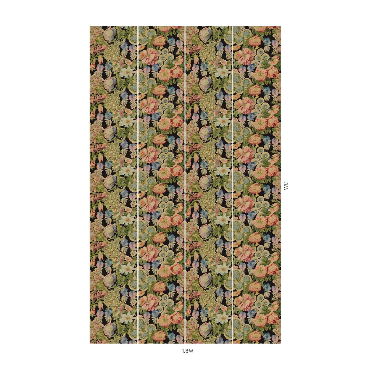 House of Hackney AMATORIA Wallpaper - Noir (9'10" - full height)
