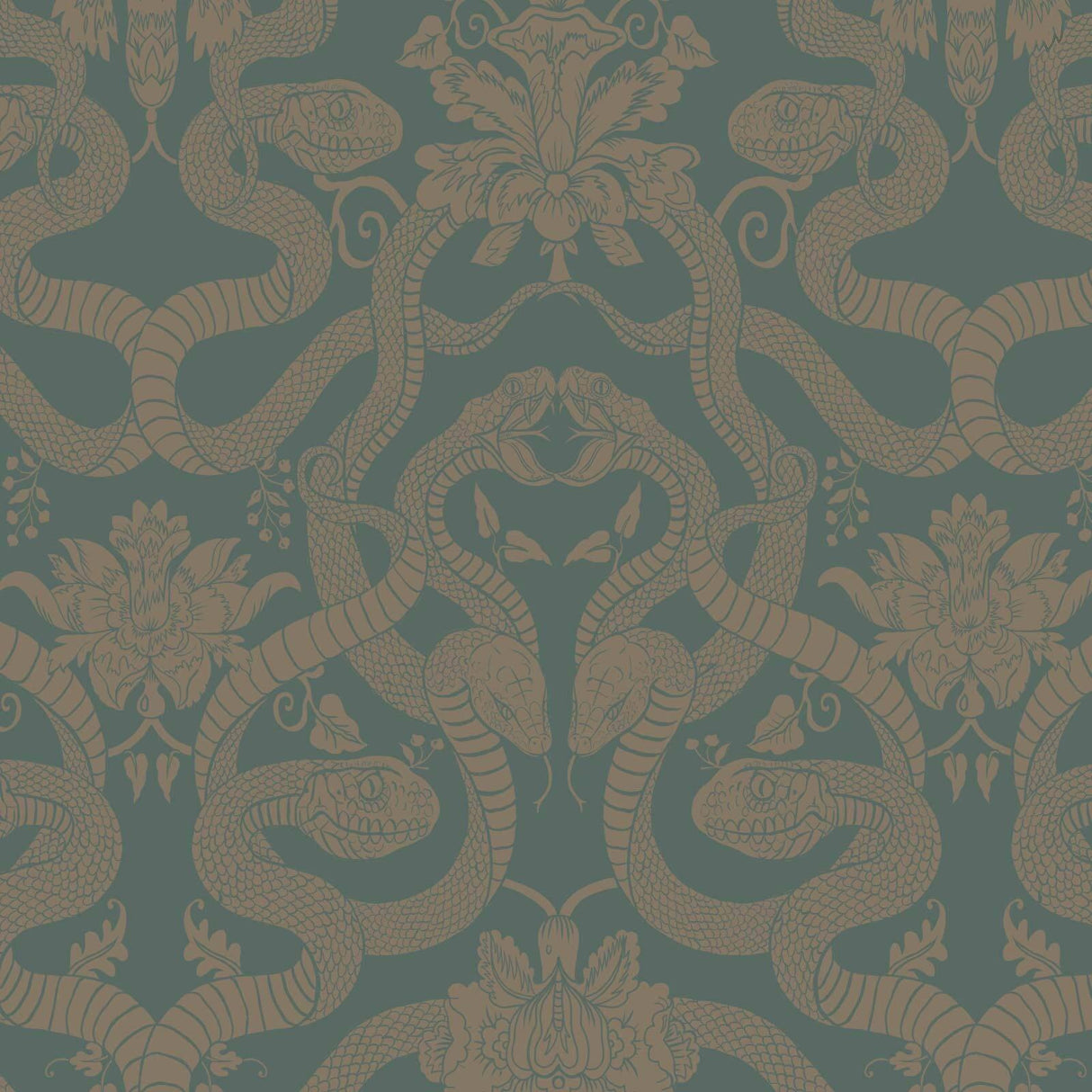 House of Hackney ANACONDA Traditional Wallpaper - Eucalyptus (32 feet and 9 inches - full roll)