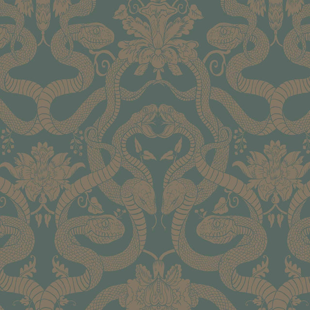 House of Hackney ANACONDA Traditional Wallpaper - Eucalyptus (32 feet and 9 inches - full roll)