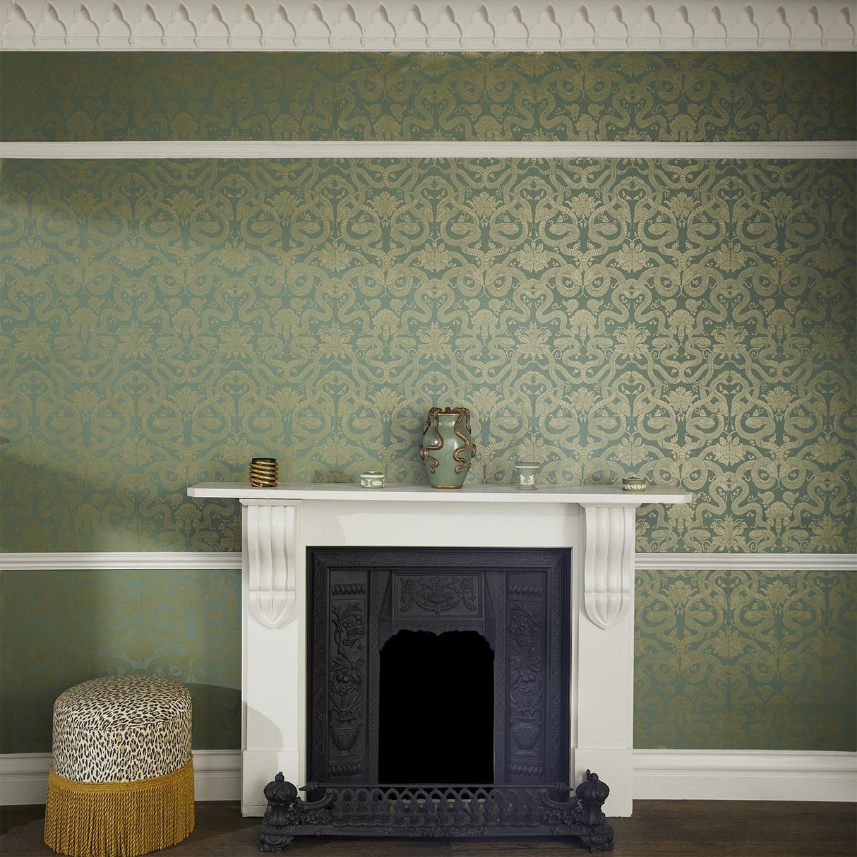 House of Hackney ANACONDA Traditional Wallpaper - Eucalyptus (32 feet and 9 inches - full roll)