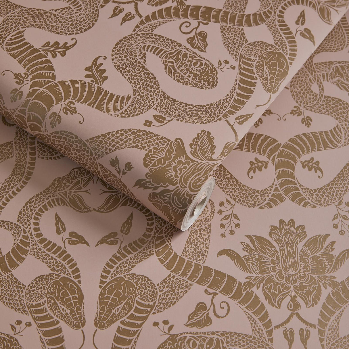 House of Hackney ANACONDA Traditional Wallpaper - Dusky Pink (32 feet and 9 inches - full roll)