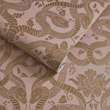 House of Hackney ANACONDA Traditional Wallpaper - Dusky Pink (32 feet and 9 inches - full roll)