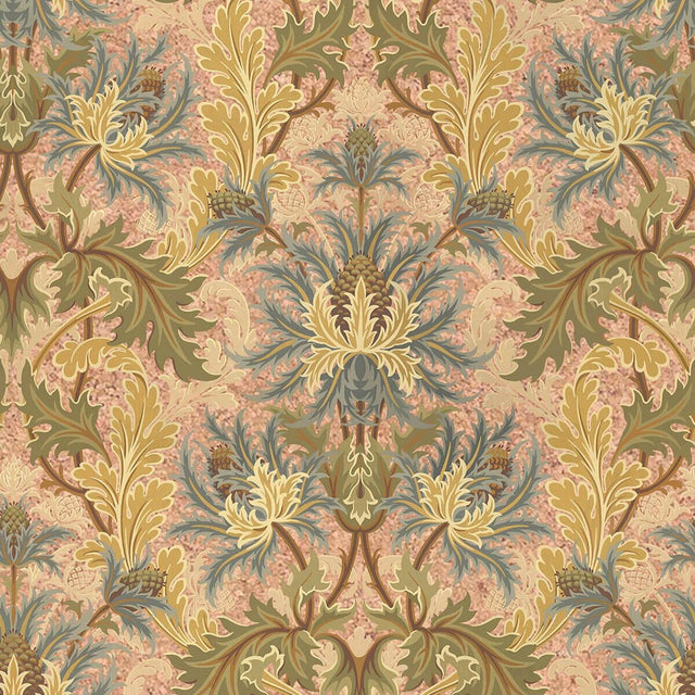 House of Hackney AQUIFOLIA Cork Wallpaper - Dahlia (32 feet and 9 inches - full roll)