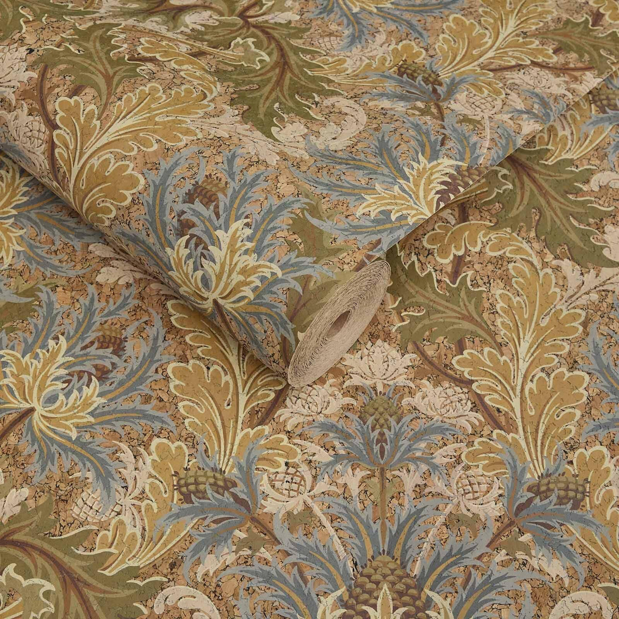 House of Hackney AQUIFOLIA Cork Wallpaper - Dahlia (32 feet and 9 inches - full roll)