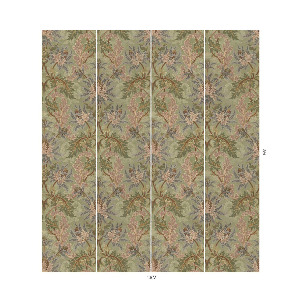 House of Hackney AQUIFOLIA Wallpaper - Apple (9'10" - full height)