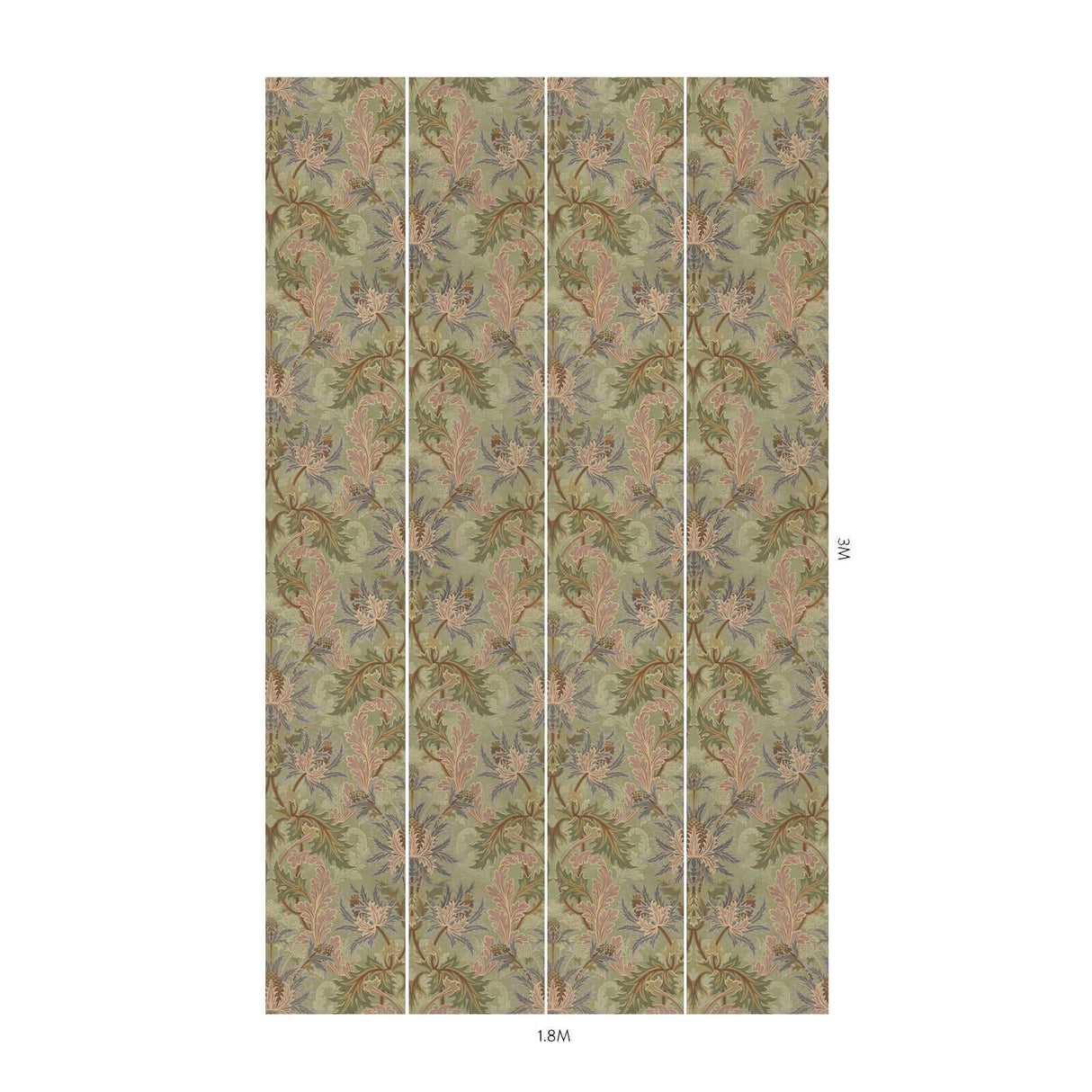 House of Hackney AQUIFOLIA Wallpaper - Apple (9'10" - full height)