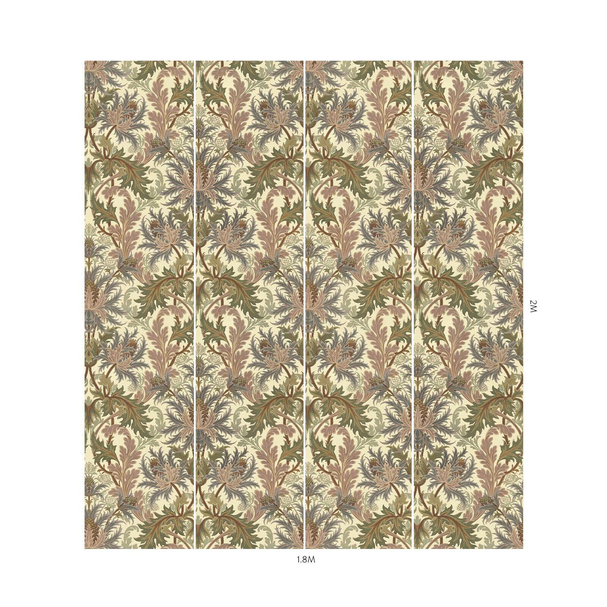 House of Hackney AQUIFOLIA Wallpaper - Ecru (9'10" - full height)