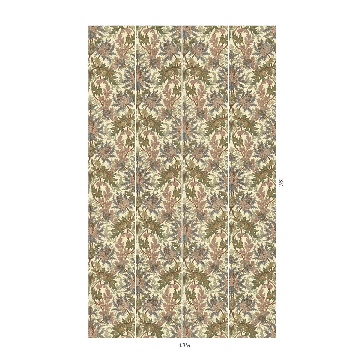House of Hackney AQUIFOLIA Wallpaper - Ecru (9'10" - full height)