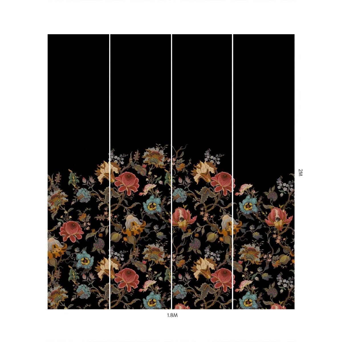 House of Hackney ARTEMIS CLIMBING WALLS Wallpaper - Black (9'10" - full height)