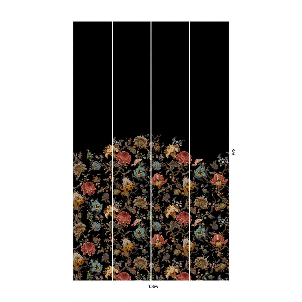 House of Hackney ARTEMIS CLIMBING WALLS Wallpaper - Black (9'10" - full height)