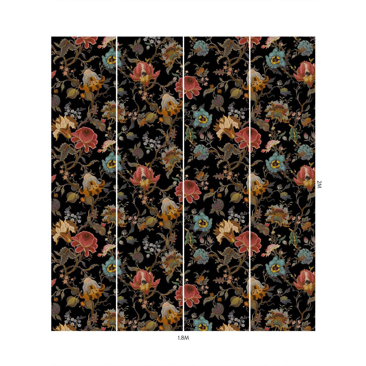 House of Hackney ARTEMIS Wallpaper - Black (9'10" - full height)