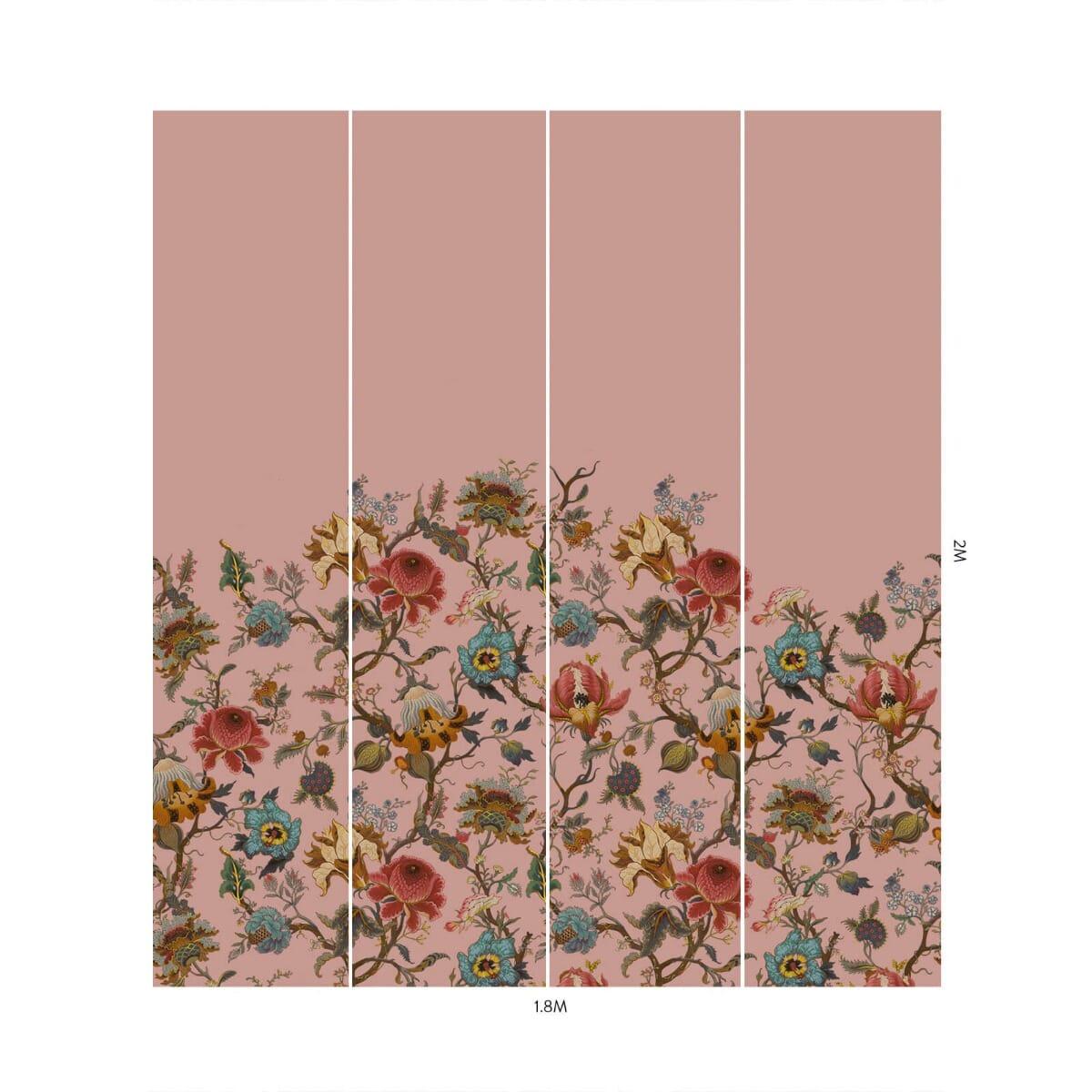 House of Hackney ARTEMIS CLIMBING WALLS Wallpaper - Blush (9'10" - full height)