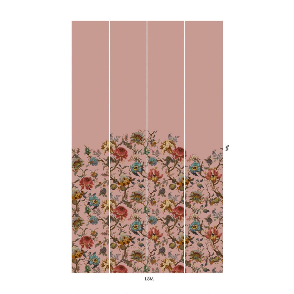 House of Hackney ARTEMIS CLIMBING WALLS Wallpaper - Blush (9'10" - full height)