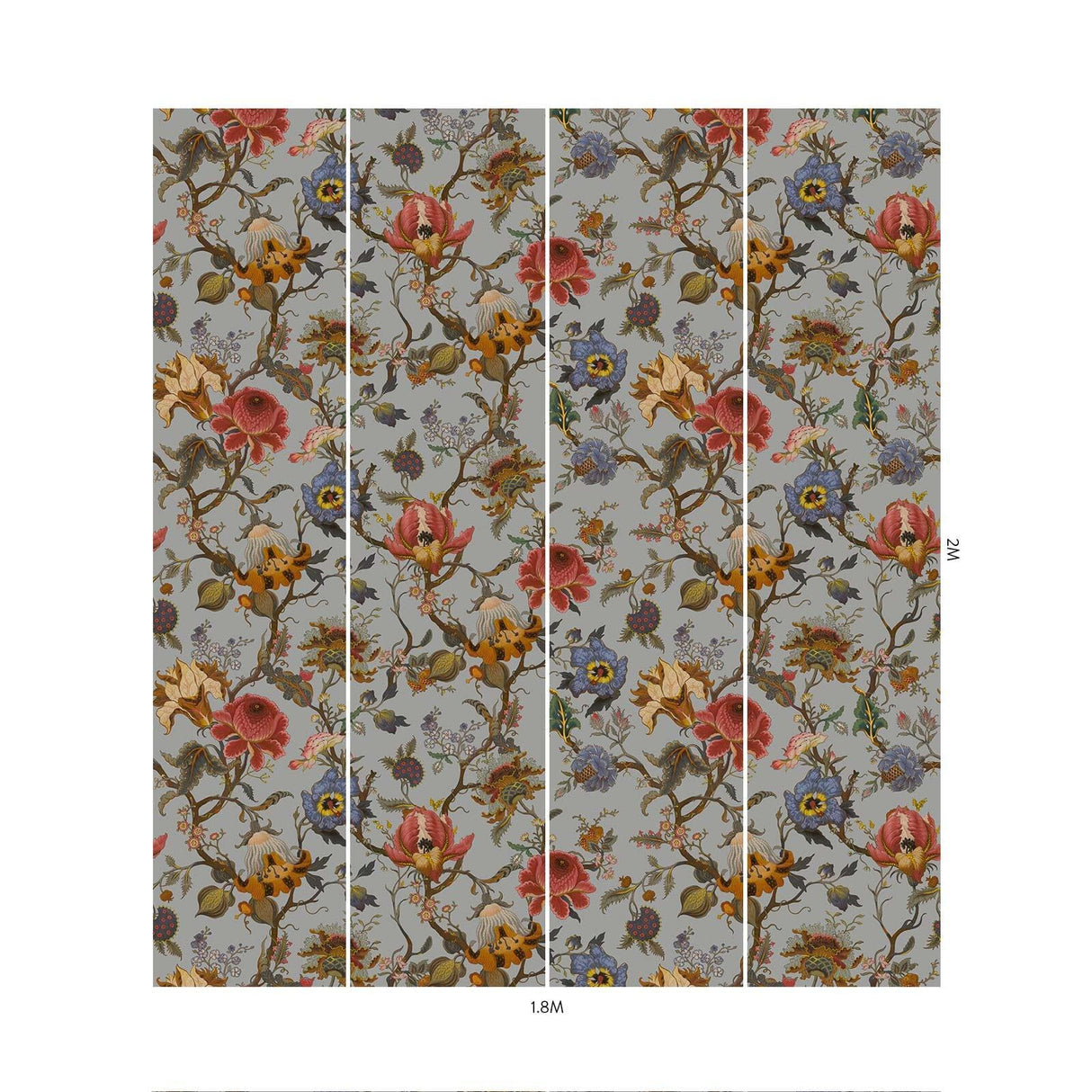 House of Hackney ARTEMIS Wallpaper - Dove Grey (9'10" - full height)