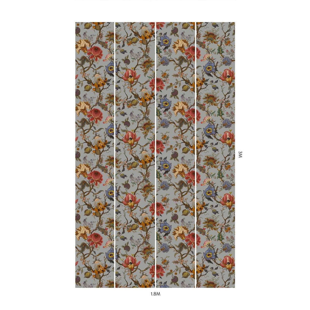 House of Hackney ARTEMIS Wallpaper - Dove Grey (9'10" - full height)