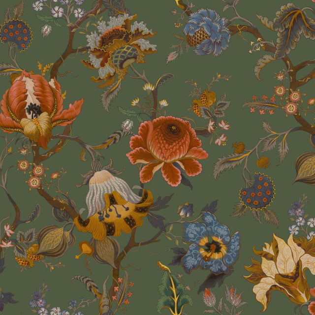 House of Hackney ARTEMIS Wallpaper - Moss Green (9'10" - full height)