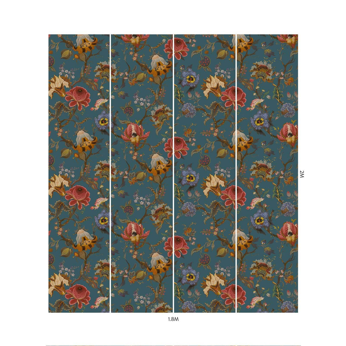 House of Hackney ARTEMIS Wallpaper - Petrol (9'10" - full height)